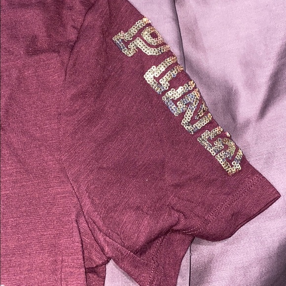Victoria’s Secret PINK Leopard Print Sequins Tee - Picture 3 of 9